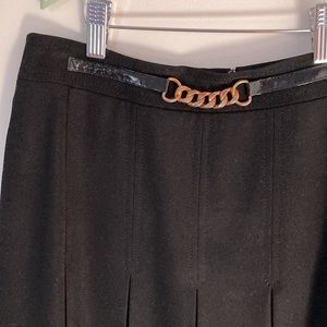 Celine Vintage Classic Black Pleated Skirt